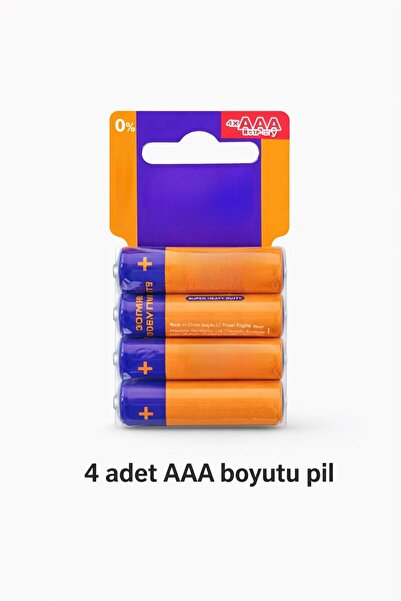ZİVENTA AAA Pil 4’lü Paket 1.5V İnce Kalem Pil | Uzun Ömürlü Güçlü Pil Seti