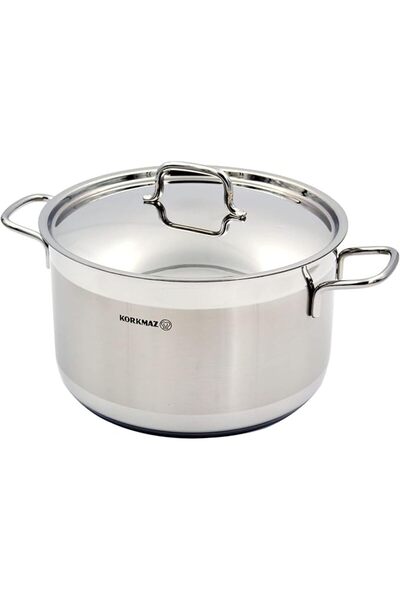 korkmaz züccaciye Korkmaz Alfa Deep Casserole with Lid 26 x 16 cm 8.5L, 18/10...