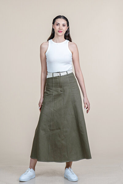 MissVina Φούστα τζιν Garni με ραμμένη ζώνη 6885