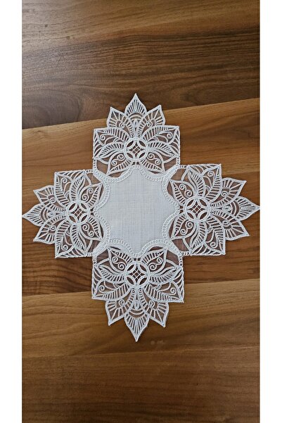 ZESA HOME Luxury Zigon Coffee Table Cover with French Lace