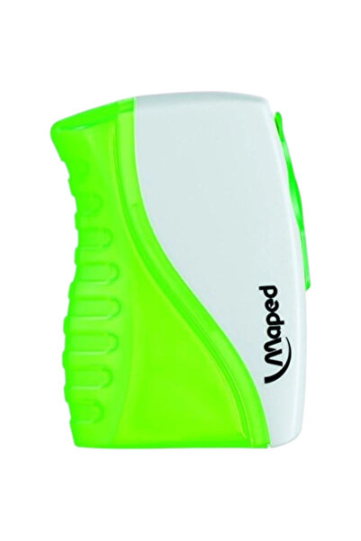 Maped مبراة أقلام عمودية مزدوجة الفتحات وثنائية اللون (أخضر/أبيض)