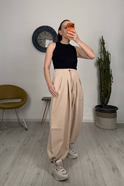 lady special Παντελόνι από ύφασμα αλεξίπτωτου με λεπτομέρεια από καουτσούκ στ...