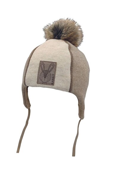 NO NAME Winter Hat, 50% Cotton, Rabbit, Beige