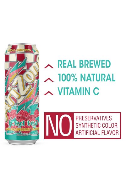 Arizona Raspberry Iced Tea 650ml Cans (24 Pack)
