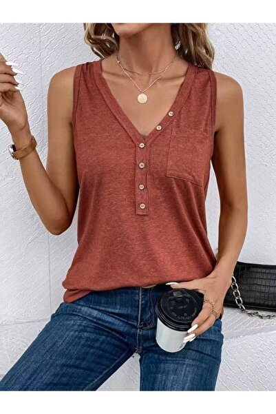 MODAVERA Women's Strappy Front Buttoned Viscose Blouse