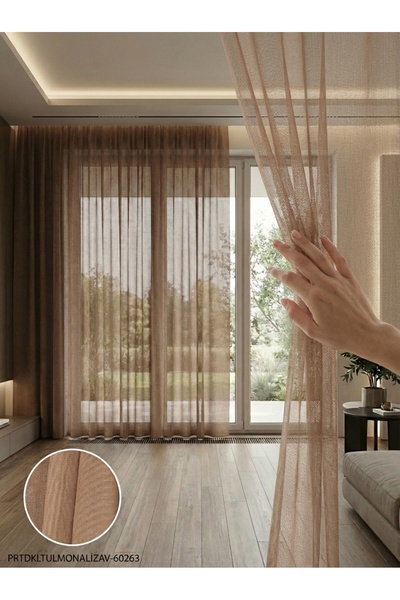 LEVENT ÖZEL PratikTül Armül Orta Işık Geçirgen Tül Perde 300x255 cm