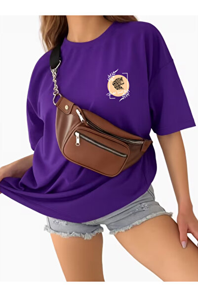 SUNFREE Γυναικείο μπλουζάκι με στάμπα LEOPARD FLOWER FRAME, μεγάλο μέγεθος, μ...