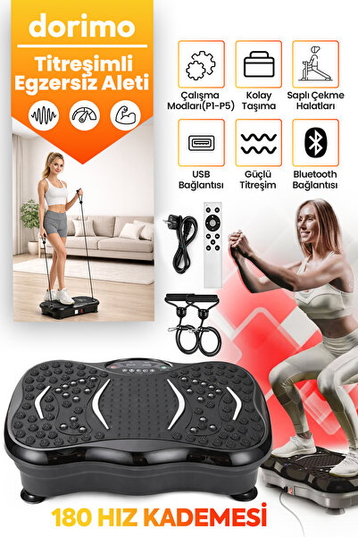 Vibro Vibrating Exercise Platform 180 Level Fitness Plate with Bluetooth Speaker Sports at Home