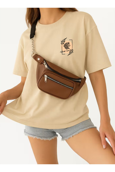 SUNFREE LEOPARD FLOWER FRAME Tricou de damă de bază cu mânecă scurtă, cu impr...