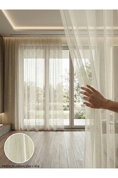 LEVENT ÖZEL PratikTül Armül Orta Işık Geçirgen Tül Perde 300x255 cm