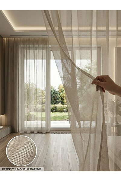LEVENT ÖZEL PratikTül Armül Orta Işık Geçirgen Tül Perde 300x255 cm