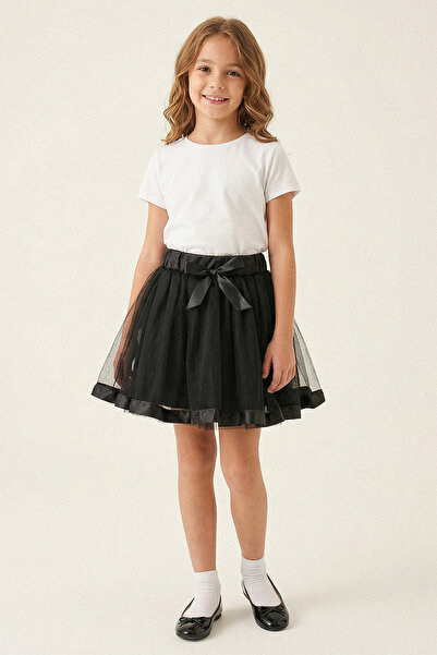 kinderos Girl's Tutu Skirt with Bow and Elastic Waist - 26Y 0950