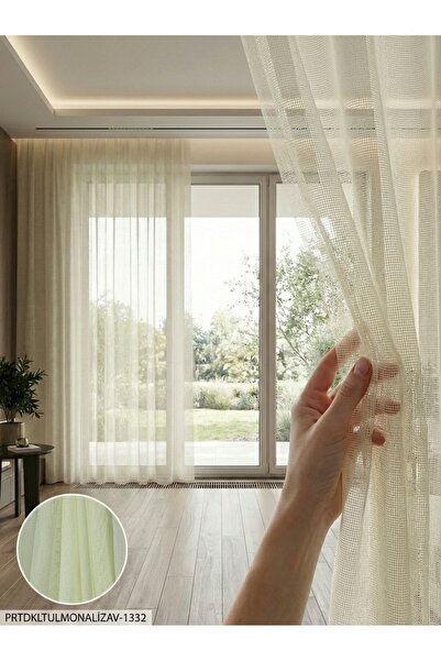 LEVENT ÖZEL PratikTül Armül Orta Işık Geçirgen Tül Perde 300x255 cm