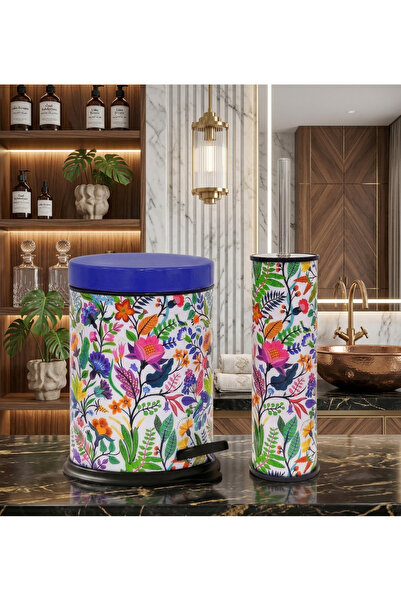 GörSeç 3-литров комплект за баня от 2 части с пружинен механизъм: кошче за от...