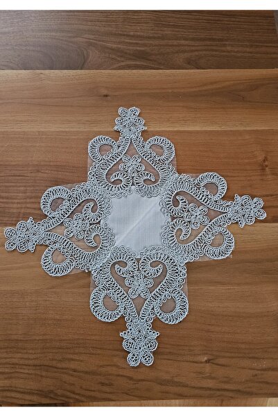 ZESA HOME Luxury Zigon Coffee Table Cover with French Lace