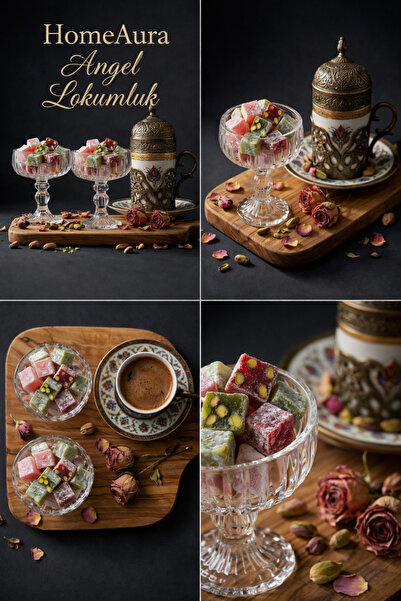 AuraStile 6’lı Cam Ayaklı Kahve Yanı Lokumluk Kahvaltılık Kase Çerezlik Şeker...