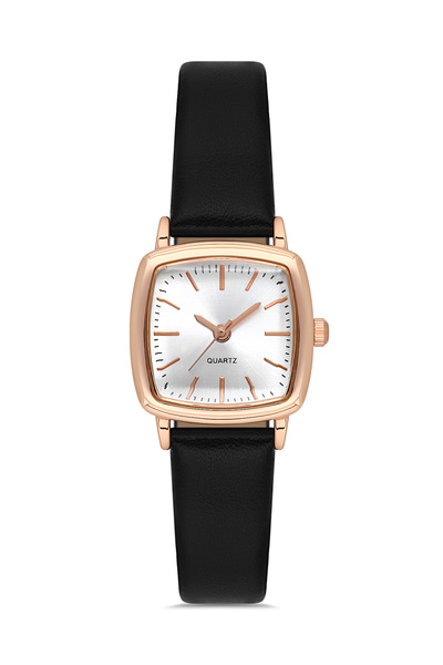 Ticarto Women's Minimal Black Leather Cord Wristwatch Tctsr001717S0499