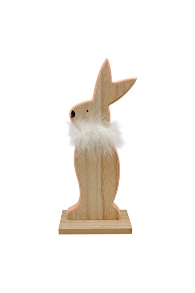 AFO Decorative Wooden Bunny with Fluffy 30cm