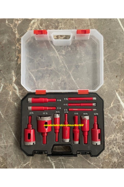 DMR ELMAS KAROT UCU GRANİT DELME UCU MERMER DELME UCU ELMAS DELİCİ 6-35MM 12PCS