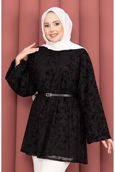 KEVRA Crispy Pattern Flocked Tunic