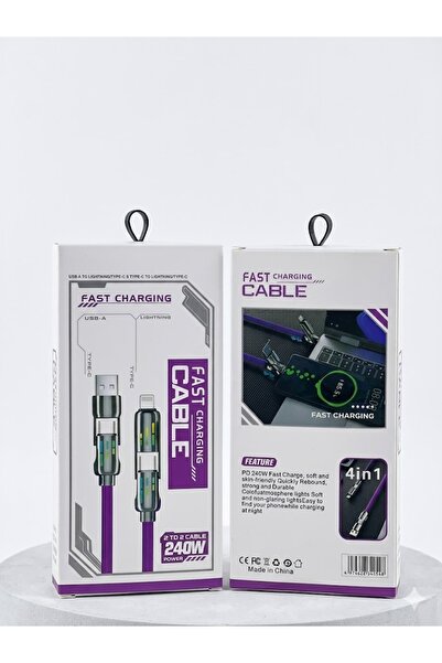 ENNOVA 4in1 Fast Charging Cable - 240W PD Ultra-High Speed - USB-A/USB-C to L...