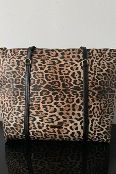 VELLABAGS Women's Leopard Patterned Shoulder Bag – Large Size, Stylish and Ev...