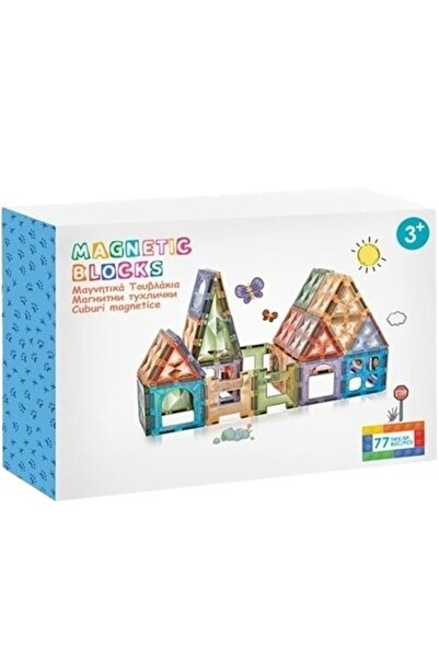 Magnetique Zeka Geliştirici Oyuncak 77 Parça Manyetik Bloklar
