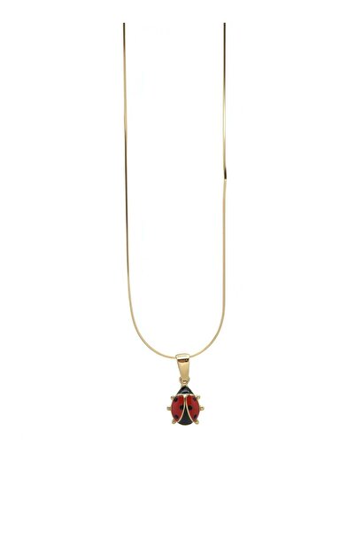 byBurak GOLD Uğur Böceği Kolye Ucu - KLU0708