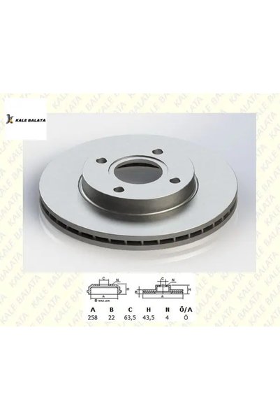KALE BALATA Fren disk aynası ön fıesta-focus-fusıon 02-12 3555344/ df4036/ tam t1125fcs