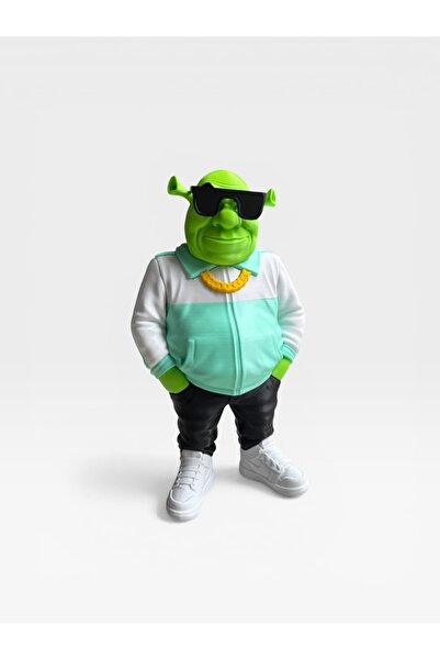 Atelye.store Street Style Shrek Figür – Özel Tasarım 3D Baskı Dekoratif Heyke...