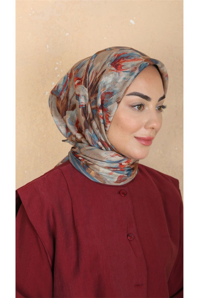 locella Lo'cella Pamuklu Soft Eşarp 4551-12 Koyu Bej