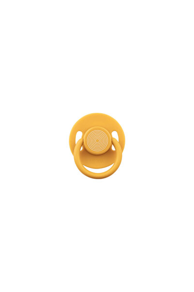 Wee Baby round silicone pacifier without pattern no. 2 code 364, Yellow