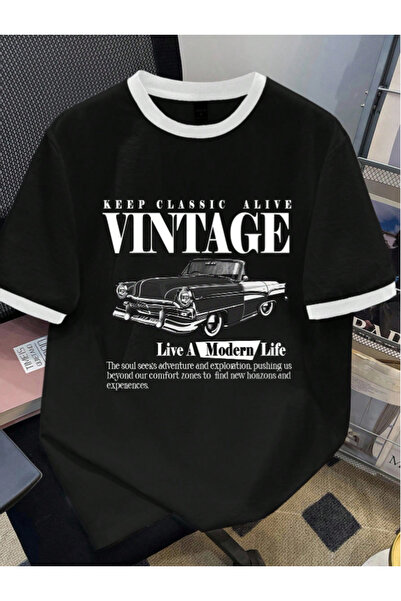 MODARİCH Unisex Ανδρικό/Γυναικείο πολύχρωμο μπλουζάκι με λαιμόκοψη Vintage με...