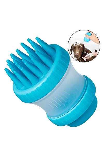 ZanaCasei Βούρτσα μπάνιου για κατοικίδια με δοχείο σαμπουάν 8x11εκ.