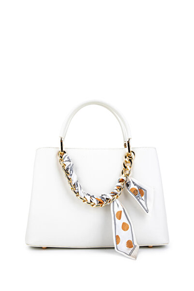 Tamer Tanca Women's Faux Leather White Shoulder Bag