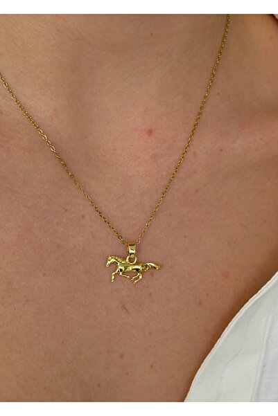 KİLİGİSTANBUL ÇELİK GOLD, AT KOLYE 45 CM (+5 cm uzatma)