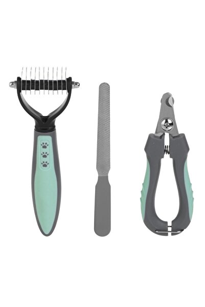 ZanaCasei Kit de îngrijire pentru animale de companie cu perie și pilă pentru...