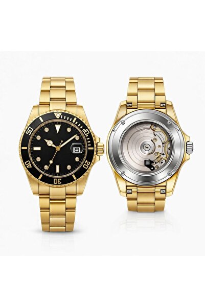 Rodium Men's Wristwatch Glass Cover Metal Calendar Stainless Non-Tarnish