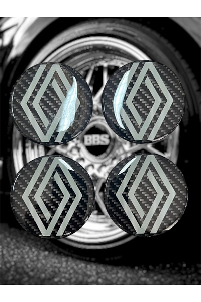 Damla Etiket Renault Jant Göbeği 4 lü Oto Universal Jant Göbeği 3D Jant Armas...