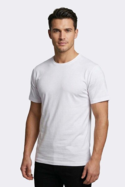 Uki EKRU Modal Bisiklet Yaka T-shirt