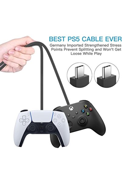 Other شاحن يد تحكم بلايستيشن 5 - كابل شحن سريع أصلي 3 أمبير بطول 10 أقدام/3 أمتار USB-C لأجهزة Xbox و بلايستيشن