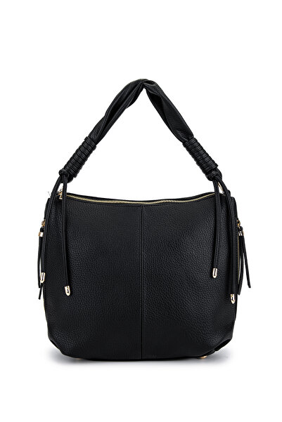 Tamer Tanca Women's Faux Leather Black Shoulder Bag