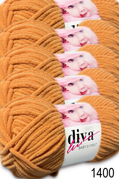Diva İplik Babys First Velvet Yarn (5X100Gr.) - 1400 - Salmon