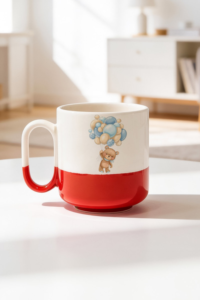 BB TRADE Ceramic Printed Pro Mug with Balloon Teddy Bear Design 330ml