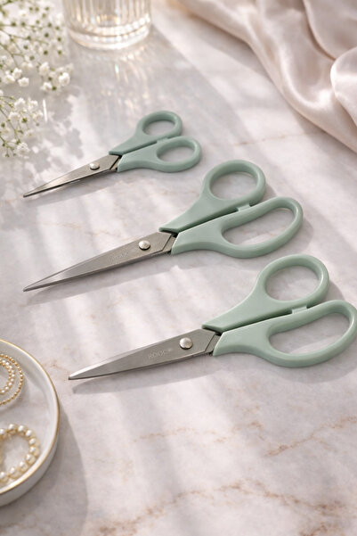 MAKRİ HOME Set de foarfece din 3 piese 21,5-19,5-14 cm din oțel inoxidabil, v...