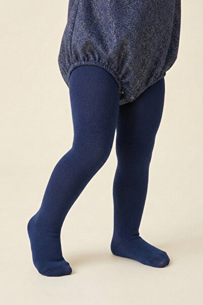 Le Mabelle جوارب طويلة قطنية باللون الأزرق الداكن للفتيات