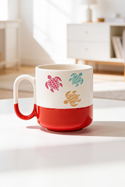BB TRADE Colorful Turtle Design Ceramic Printed Pro Mug 330ml