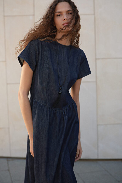 H&M Kot Maksi Elbise