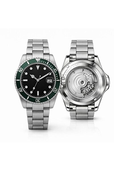 Rodium Men's Wristwatch Glass Cover Metal Calendar Stainless Non-Tarnish