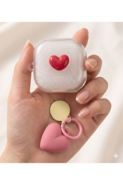 Dmay Samsung Galaxy Buds 4 Bluetooth Earphone Case Heart Pink